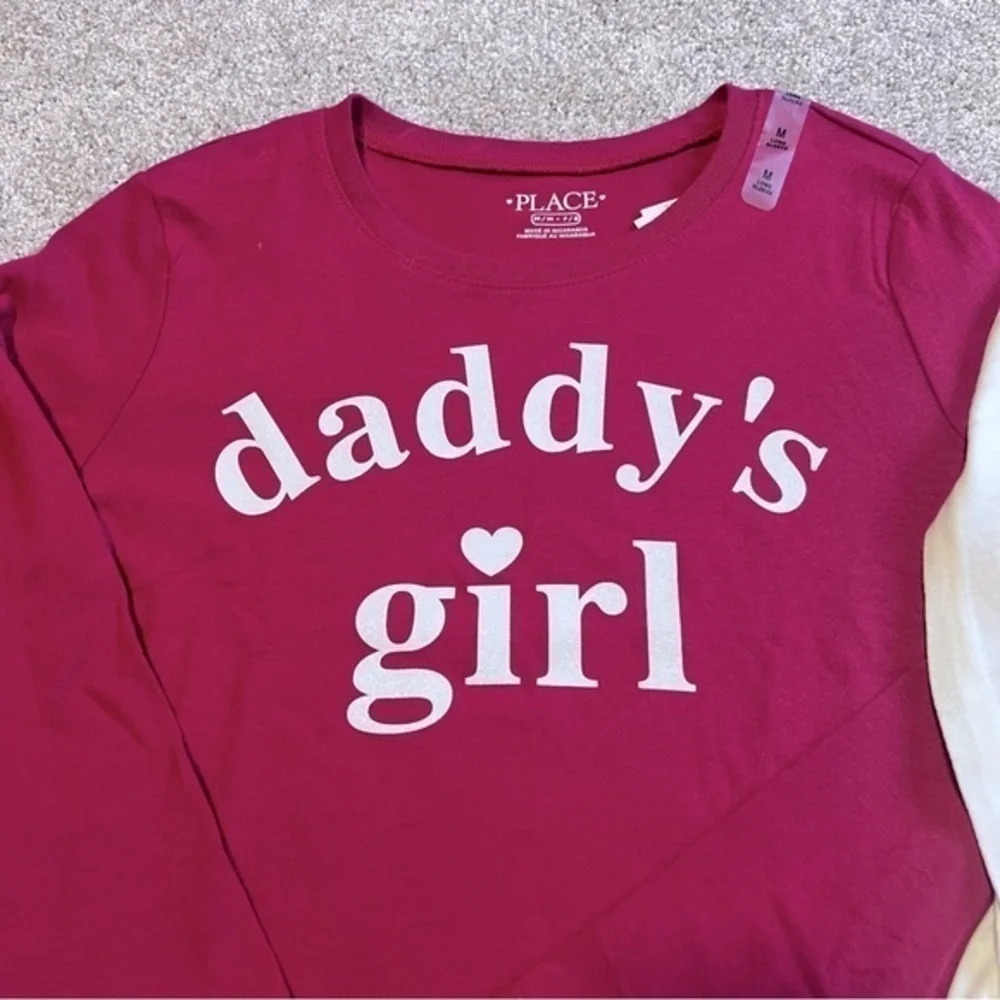 NWT I Love my Dad and Daddy’s girl long sleeve tshirt bundle size medium 7/8